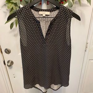 Loft Geometric Print Sleeveless Top S
